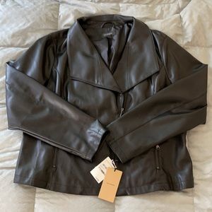 NWT Nordstrom Faux Plus size Leather Moto Jacket